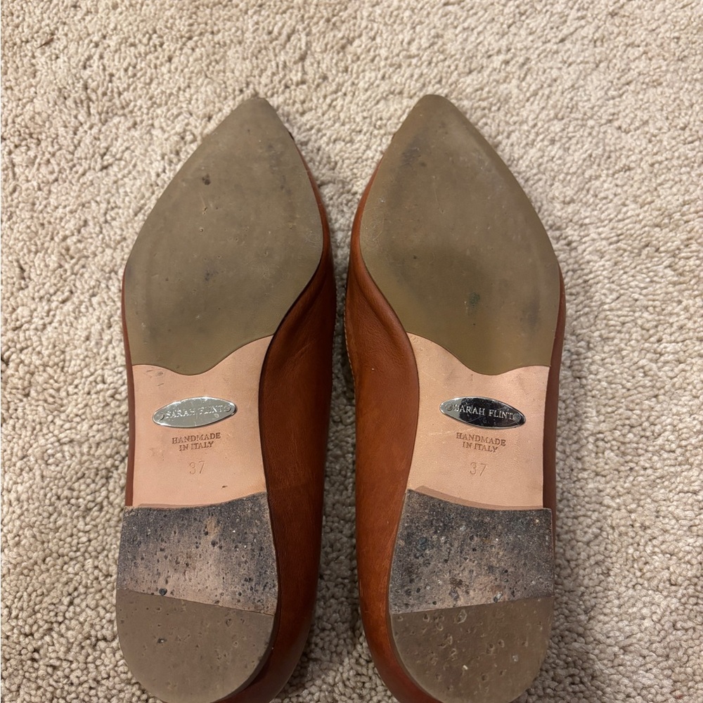Sarah Flint Women's Brown Leather Flats - Picture 3 of 4